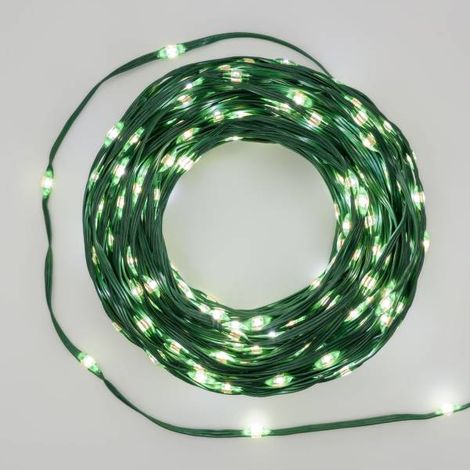 Guirlande lumineuse gouttes 45m 600 LED haute luminosité blanc froid 8 animations câble vert IP44 Lotti (1/5)