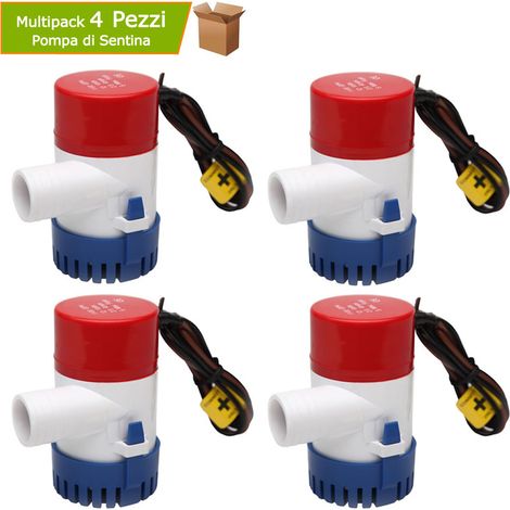 Pompe di sentina vortex 1100 gph ad immersione compatta multipack 4 pezzi