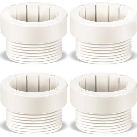 Adaptateur stabilisateur de parasol Paquet de 4 - Diamètre intérieur 3,8 cm - Hauteur 3,5 cm - Résistant aux UV Blanc (1/5)