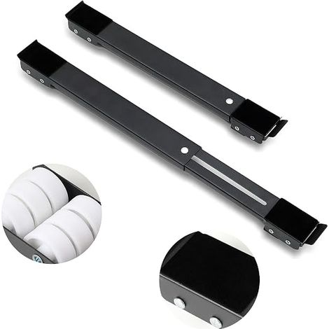 Support Machine A Laver Réglable, Capacité De Charge De 300 Kg, Socle Lave Linge Avec Base En Caoutchouc Antidérapant Absorbant Les Chocs, Adapté Aux Réfrigérateurs, Canapés, Armoires (1/5)
