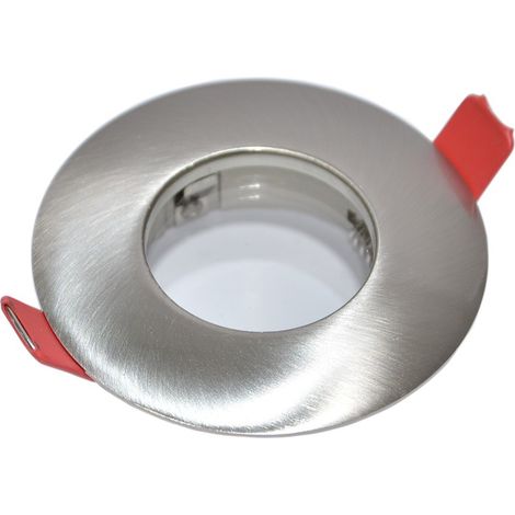 Collerette argentée étanche à encastrer pour ampoule GU10 / (1/4)