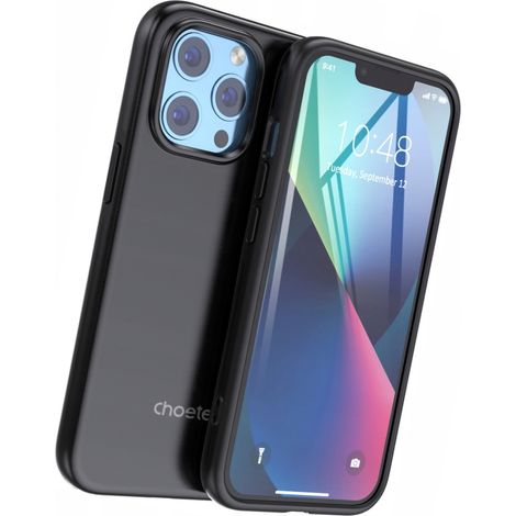 Funda Choetech MFM anticaídas compatible con MagSafe para iPhone 13 Pro, color negro (PC0113-MFM-BK) (1/5)