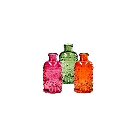 Regalo Italiano Vaso in Vetro Miles D 6,5 Cm H 13 Cm – 3 Colori Assortiti Ideale per Cerimonie ed Eventi 1 Pz