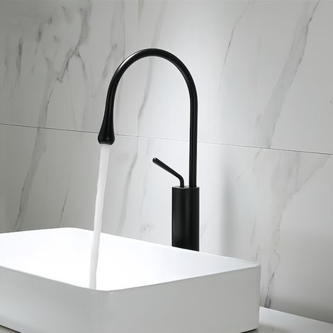 Robinet de lavabo, eau chaude et froide, vasque à poser, meuble-lavabo, robinet de lavabo, vasque surélevée pivotante