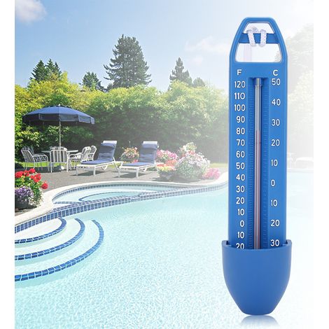 Lot de 2 thermomètres flottants pour piscine, spa, sauna et sources thermales (16,5 x 3,7 cm). (1/5)
