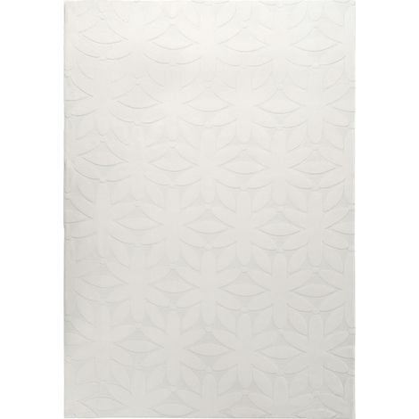 Area Rug Off-White Fabric 160 x 230 cm Jacquard Rectangular Shape Accent Rug HOOD (1/5)