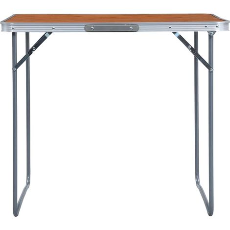 vidaXL Mesa de camping plegable con estructura metálica 80x60 cm (1/2)