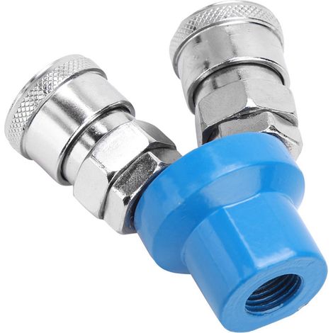 Connecteur de compresseur d'air pneumatique à raccord rapide de type japonais 1/4" C (2 voies) (1/5)