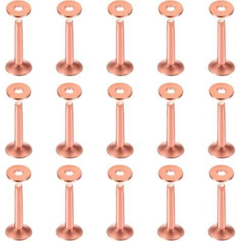 Lot de 50 rivets et fraises en cuivre de 10 × 3,3 × 19 mm pour ceintures, portefeuilles, colliers, produits en cuir, loisirs créatifs