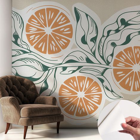 Fotomurale adesivo stickers - per camera da letto - per corridoio - decorazione casa moderna Motivi fruttati 250x250 cm (1/5)