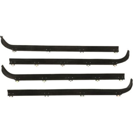 4 black front window seals F2TZ1521456A – Waterproof, low-noise – Replacement for 1987–1996 Ford Bronco (1/5)