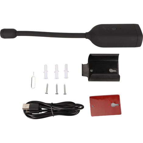 Mini caméra de sécurité 1080P, interphone bidirectionnel à col de cygne à 360 degrés, caméra intérieure sans fil 2000mAh, pour tout-petits, Garage et cour (1/5)