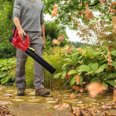 Souffleur de feuilles sans fil 220 V alimenté par batterie Souffleur de feuilles sans fil au lithium-ion pour jardin Comprend une batterie et un chargeur (1/5)