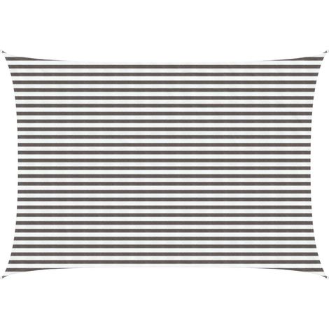 Sunshade Sail Light Grey and White 3.5 x 4.5 m HDPE vidaXL