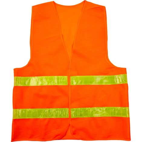 Gilet de Sécurité Haute Visibilité Orange avec Bandes Réfléchissantes Jaunes - Veste de Signalisation pour Chantier, BTP, Paysagisme et Assainissement - Lot de 8 Pièces-lsw