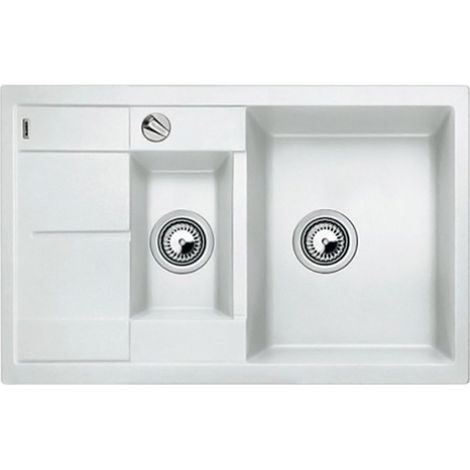 Evier Blanco Metra 6S Compact Silgranit - BLANC - Vidage : Automatique