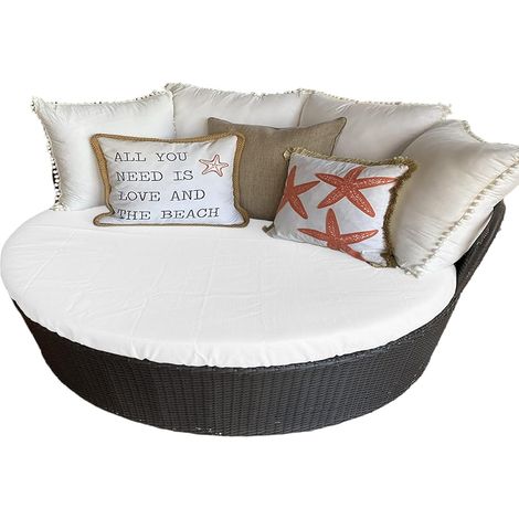 Housse imperméable pour chaise longue - Taille universelle - Ronde - Blanc (1/5)