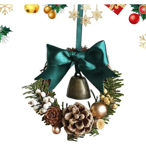 Couronnes De Noël pour Porte D'Entrée Décor de Couronne Mini 12.7 cm avec Guirlande Artificielle pour les Fêtes pour Noël Fêtes Cheminée Manteau Porche Fenêtre Porte Table Fête Ma (1/5)