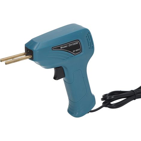 Torche de soudage plastique avec agrafeuse, robuste et pratique, kit de réparation de pare-chocs, pistolet de soudage plastique, prise UE 200-240 V, cyan