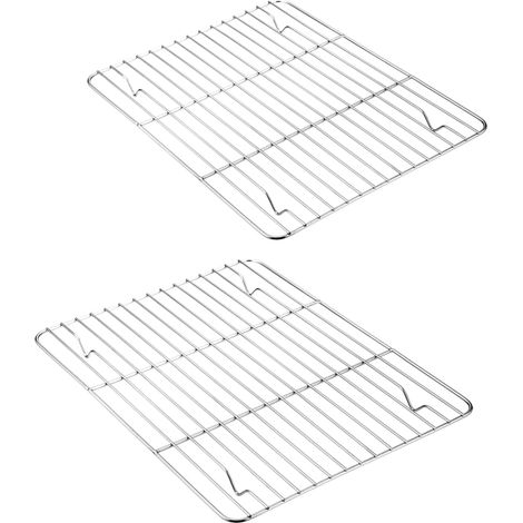 2 filets à barbecue en acier inoxydable - 24,7 x 18,5 x 1,5 cm, style japonais (1/5)