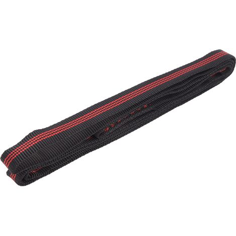 Sangle de portage en polyester de 120 cm pour l'escalade, résistante à l'usure, avec ceinture de protection extérieure.