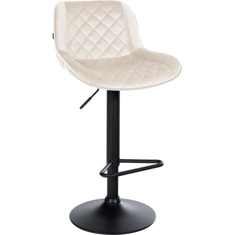 Barhocker Kasson creme Samt