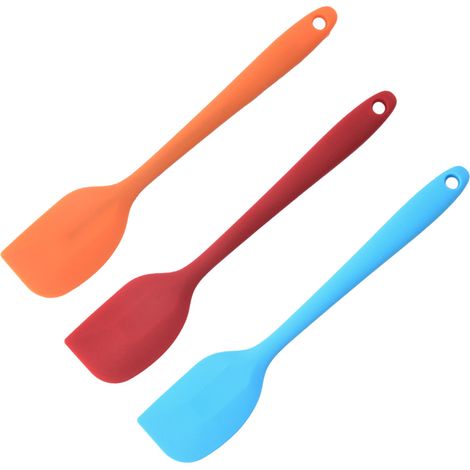 Ensemble de 3 petites spatules en caoutchouc thermostables, idéales cuisine et pâtisserie
