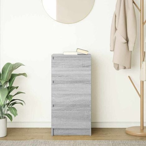Buffet de Cuisine en Bois d'Ingénierie, Meuble Rangement Gris Sonoma 37,5 x 35 x 76 cm (1/5)