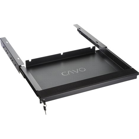 CAVO Laptop Schreibtischschublade schwarz abschließbar Tischschublade für den Unterbau 580 x 446 x 55 mm