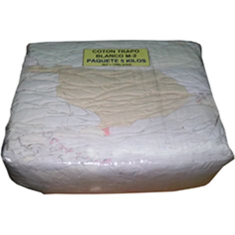 Tissu Coton Blanc M-2 Colis 5 kg TBML2P050