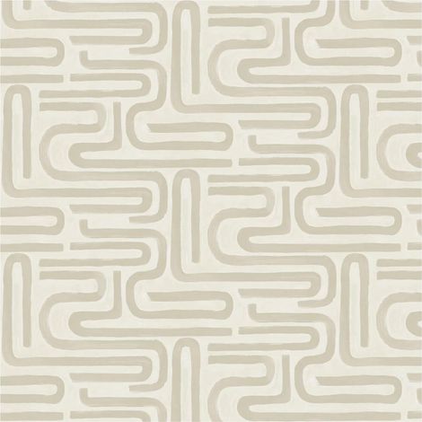 Holden Decor Brushed Geo Neutral Wallpaper Abstract Beige Cream Paste The Paper