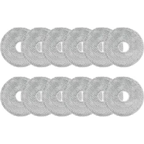 12 Pièces Chiffon de Rechange Lavable pour Dreame L20 Ultra/X40 Ultra Complete/L10s Ultra/L10s Pro Ultra/L10 Ultra et pour Xiaomi X20 Aspirateur Robot, Réutilisables Patins de Nettoyage Accessoire (1/5)