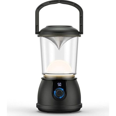 Lampe Camping Rechargeable LED Puissante - 10000mAh, Dimmable, 5 Modes d'Éclairage - Étanche - Portable pour Camping, Bricolage, Pêche, Garage, Cave (1/5)