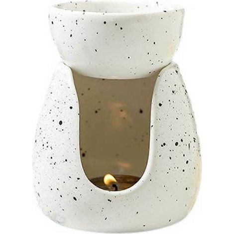 Brûleur d'huiles essentielles en céramique, chauffe-bougie, diffuseur d'huiles essentielles, porte-bougie chauffe-plat. (1/5)