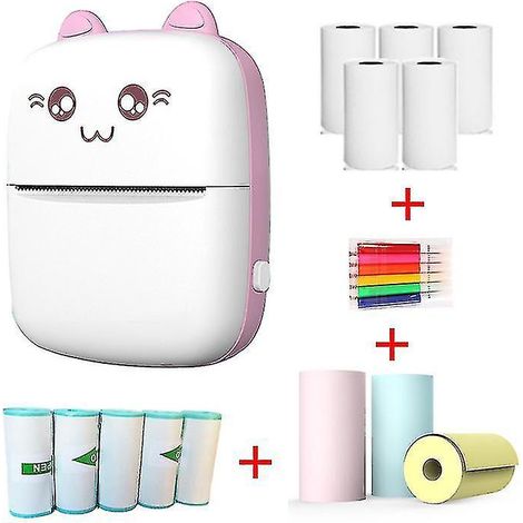 Tragbarer Thermodrucker für Schüler: Mini-Thermodrucker mit Informationsetiketten und Fotosuchfragen bei falschen Antworten. (1/5)