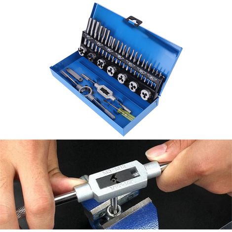Coffret de 32 tarauds et filières en boîte métallique (1/5)