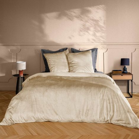 Parure de Lit 3 Pièces "Velina" 240x220cm Sable