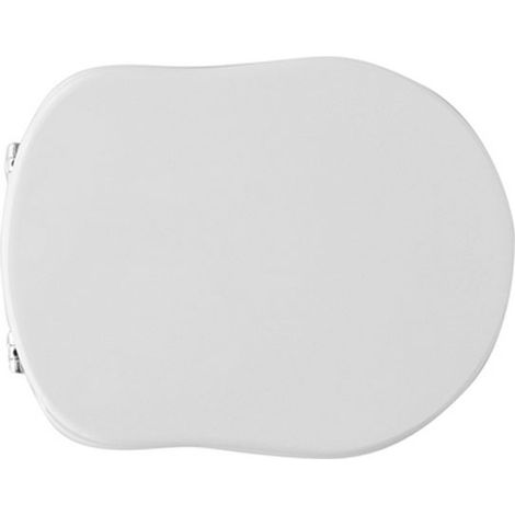 Asiento de inodoro de madera blanca para jarrón Dolomite Antalia ancho 35,5 cm bisagras fijas (1/2)