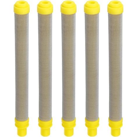 5 Pièces100 Filtres à Mailles pour les Pistolets de Peinture Pulvérisateurs Airless Wagner éléments de Filtre en Acier Inoxydable pour Le Pistolet PulvéRisateur de Peinture Airless Wagner Jaune (1/5)