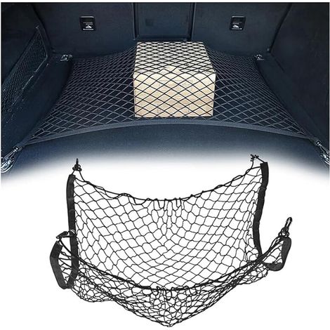Filet Coffre Voiture, pour Hyundai Tucson Hybrid/Plug-in Hybrid 2021-2022 2023 2025 2026 Filet Elastique Bagages Fixe en Extensible Rangement organisateurs (1/5)