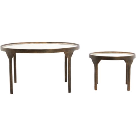 Salontafel Set 2 Crème Steintisch Light & Living