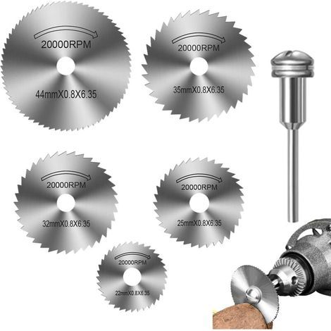 Disques de Coupe pour Dremel, HSS, Lame Mini Scie Circulaire pour Couper Bois, Plastique et Métal (1/4)