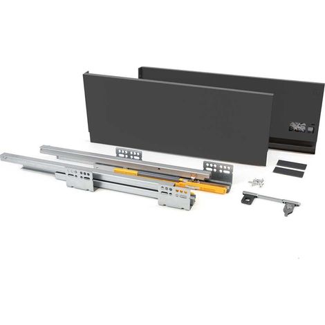 Cassetto Emuca Concept 30kg grigio antracite 27 cm di larghezza