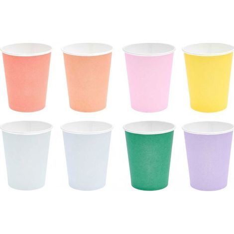 8 gobelets en carton multicolores (1/3)