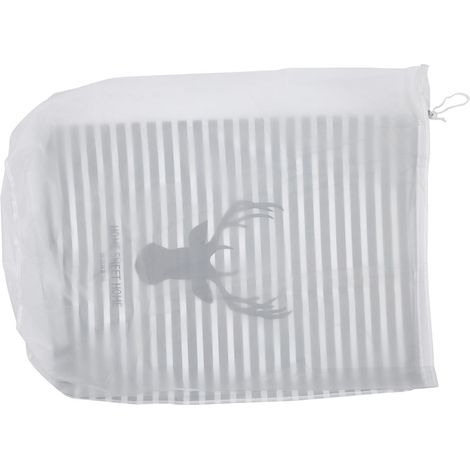 Sac de Stockage Cylindrique Grande Capacité PEVA Housse Organisateur Réutilisable Pour Couette Vêtements Pillow Quilt - Design Deer Head, 40x40x80cm, 1 unité (1/5)