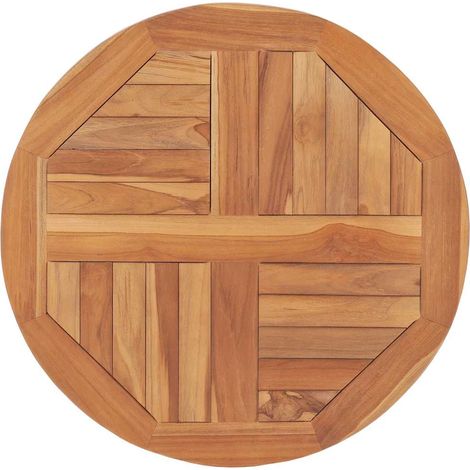 Maison Exclusive - Piano Tavolo in Legno Massello di Teak Rotondo 2,5 cm 60 cm (1/5)