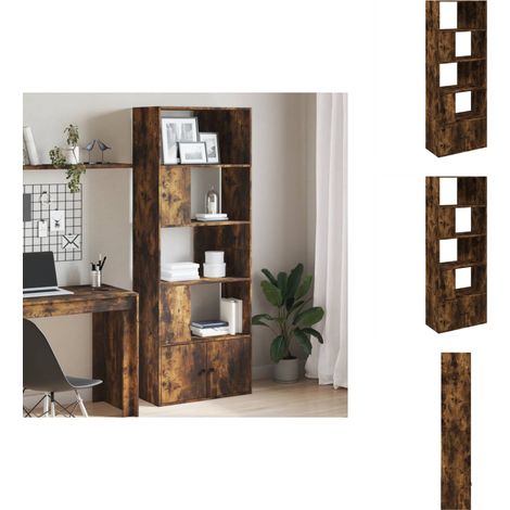 Bücherregal Räuchereiche 70x36x189 cm Holzwerkstoff - Buche Regal - Holzmöbel - Bücherständer - Regal - Aufbewahrung (1/5)