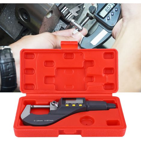 Digitales elektronisches Mikrometer, Außenmikrometer, Dickenmessung, 0–25 mm, 0,001 mm (1/5)