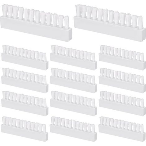 Kit di ricambi per aspiratore per piscina (14 pezzi), spazzola per ugello in plastica bianca da 8x2,5 cm per la pulizia. (1/5)
