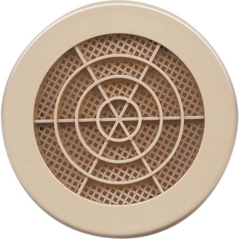 Grille fixe ronde à clipser avec moustiquaire Ø100mm – Aération VMC – Plastique renforcé UV – Pose à emboîter et clipser – Autogyre (1/2)